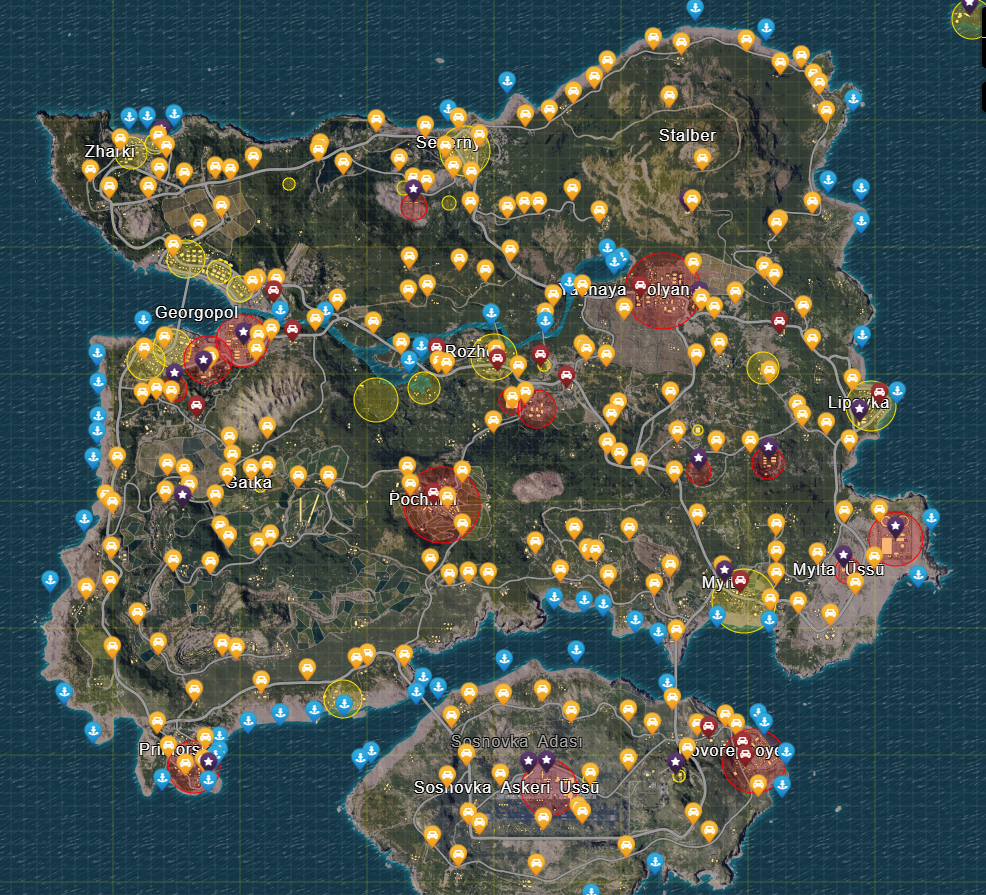 PubG Loot Haritası